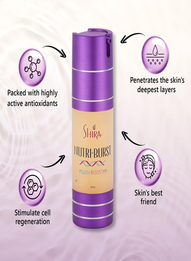 Shira Nutriburst Youth Booster Serums-30ml For Skin Care With Vitamin E, Hyaluronic Acid For Damaged Skin And Skin Toner, Resurfacing Retinol Serum And Collagen Peptides For Skin Firming Youthful Look - Image 2